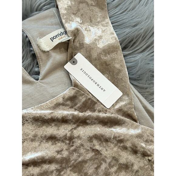 Anthropologie Porridge Jessie Velvet‎ Halter Top In Rose Color Size Medium $88 - Picture 3 of 6